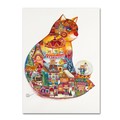 Trademark Fine Art Oxana Ziaka 'Christmas Cat 2' Canvas Art, 35x47 ALI11550-C3547GG